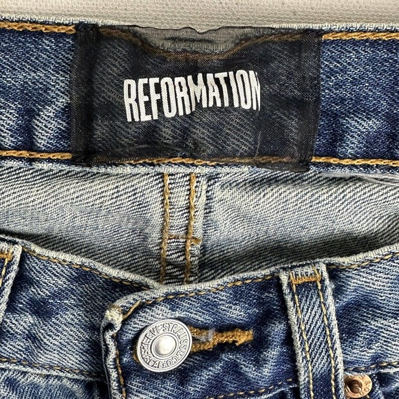 REFORMATION x LEVI's 501 Remade High Rise Button Fly Jeans Size 29 - Picture 6 of 11